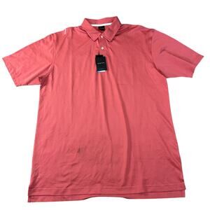 DUNNING GOLF Men's Player Pique Performance Polo Size XXL In Rosewood